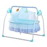 Electric Crib Cradle Newborn Cradle Swings Rocking Chair Bassinet Infant Bed Cot Crib Basket 0-18 Months Portable Crib with Music