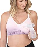 Kindred Bravely Sublime Hands Free Sports Pumping Bra | Patented All-in-One Pumping & Nursing Sports Bra (Ombre Purple, Large)