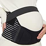 NeoTech Care Pregnancy Support Maternity Belt, Waist/Back/Abdomen Band, Belly Brace, Black, Size L