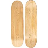 Moose Blank Skateboard Deck - Premium 7-Ply Maple Construction, Natural Wood, 8.25'