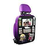 ONE PIX Backseat Car Organizer Mats Backseat Storage Bag with Tablet Holder for Kids Toddlers, Travel Accessories (1PC)