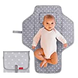 Portable Changing Pad Travel Kit - Baby Lightweight Waterproof Infant Compact Clutch Foldable Mat with Built-in Cushion Easy to Clean with Wipes - Perfect Baby Shower Gift