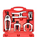 Orion Motor Tech 5-in-1 Ball Joint Separator, Pitman Arm Puller, Tie Rod End Tool Set for Front End Service, Splitter Removal Kit (RD06)