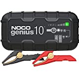 NOCO GENIUS10, 10-Amp Fully-Automatic Smart Charger, 6V and 12V Portable Battery Charger, Battery Maintainer, Trickle Charger, and Battery Desulfator with Temperature Compensation