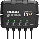 NOCO Genius GENPRO10X4, 4-Bank, 40-Amp (10-Amp Per Bank) Fully-Automatic Smart Marine Charger, 12V Onboard Battery Charger, Battery Maintainer and Battery Desulfator with Temperature Compensation