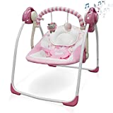 Electric Soothing Portable Swing,Baby Swing with 6 Motions,Comfort Rocking Chair with Intelligent Music,Suitable for 0-9 Month