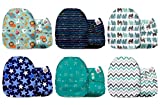 Mama Koala Neutral Baby Cloth Pocket Diapers, Washable 6 Pack Pocket Cloth Diapers with 6 Microfiber Diaper Inserts (Jagger)