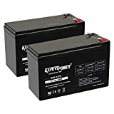 ExpertPower Standard 12V 7AH Rechargeable SLA Battery, (EXP1270-2) - 2 Pack