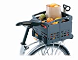 Topeak TrolleyTote Folding MTX Rear Bike Basket, Grey, Black, 35.8 x 34 x 14.2 cm / 14.1” x 13.4” x 5.6” (Folded) 44.3 x 35.8 x 34 cm / 17.4” x 14.1” x 13.4' (Open)
