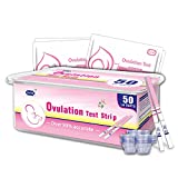 DAVID 50 Ovulation Test Strips, Ovulation Predictor kit, Fertility Test for Women, 50 Free Urine Cup, Fertility Tracker Kit, Accurate Results - 50 Count, LH Test