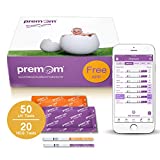 Premom Ovulation & Pregnancy Test Kit: 50 Quantitative Ovulation Strips & 20 Early Pregnancy Detction Tests Combo - Accurate Fertility Tracker OPK with Free APP, 50LH+20HCG PM2-S+PM1-S:50+20