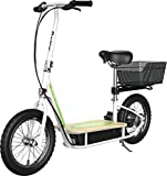 Razor EcoSmart Metro Electric Scooter – Padded Seat, Wide Bamboo Deck, 16' Air-Filled Tires, 500w High-Torque Motor, Up to 18 mph, 12-Mile Range, Rear-Wheel Drive