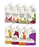 Serenity Kids Baby Food, Organic Savory Veggies and Ethically Sourced Meats Variety Pack, For 6+ Months, 3.5 Ounce Pouch (8 Pack)