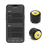 WISTEK Bluetooth Tire Pressure Monitoring System for Motorcycles with 2 External Sensor, 5 Alarm Modes, Bluetooth 4.0 TPMS APP Operate, Supports iOS and Android