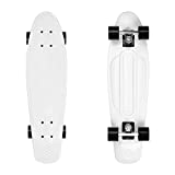 Retrospec Quip Skateboard 22.5' and 27' Classic Retro Plastic Cruiser Complete Skateboard with ABEC 7 Bearings and PU Wheels