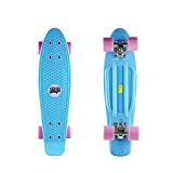 DINBIN Complete Highly Flexible Plastic Cruiser Board Mini 22 Inch Skateboards for Beginners or Professional with High Rebound PU Wheels