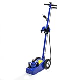 Stark 22 Ton Hydraulic Floor Jack Air-Operated Axle Bottle Jack with (4) Extension Saddle Set Built-in Wheels, Blue