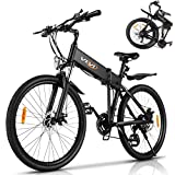 VIVI Foldable Electric Bike for Adults, 26' Electric Mountain Bike 350W Motor Ebike, Max 40miles Folding Electric Bike with Removable 10.4Ah Battery, Professional 21 Speed Gears Adult Electric Bicycle