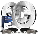 Detroit Axle - Front Disc Brake Rotors & Ceramic Brake Pads w/Hardware Replacement for 2006-2011 Honda Civic Sedan Coupe DX LX EX ONLY - 4pc Set