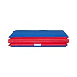 KinderMat, 1' Thick KinderMat, 4-Section Rest Mat, 45' x 19' x 1', Red/Blue, Great for School, Daycare, Travel, and Home, 100% Made in USA