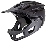 Demon United FR Link System Mountain Bike Helmet Fullface with Removable Chin Guard- Medium/Large with Head Cinch Adjuster and Extra Padded Fit Kit