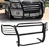 HECASA Black Brush Guard Compatible with 2003-2017 Ford Expedition Steel Brush Bumper Grille Guard Bar Protection Protector