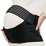 Pregnancy Support Maternity Belt, 3 in 1 Maternity Belly Band for Pregnant Women, Breathable & Adjustable Belly Band for Pregnant Women to Support Pelvic, Waist, Back, Abdomen Pain (Small, BLACK)