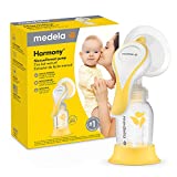 Medela Manual Harmony Single Hand Breast Pump with Flex Shields for Comfort & Expressing More Milk, 6 Count