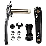 CYSKY Bike Crank Arm Set Mountain Bike Crank Arm Set 170mm 104 BCD with Bottom Bracket Kit and Chainring Bolts for MTB BMX Road Bicyle, Compatible with Shimano, FSA, Gaint (Black)