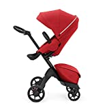 Stokke Xplory X, Ruby Red - Luxury Stroller - Adjustable for Both Baby & Parents’ Comfort - Padding, Harness & Reflective Zipper for Added Safety - Folds in One Step
