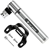 ANGGOER Mini Bike Pump, Aluminum Alloy Bike Pump Portable with Mount Kit Fits Presta & Schrader,Cycling Tire Pump for Road, Mountain, (160 PSI & Only 3.1 OZ)