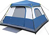 6 Person Tent, Tents for Camping,6 Person 60 Seconds Set Up Camping Tent, Waterproof Pop Up Tent with Top Rainfly, Instant Cabin Tent, Advanced Venting Design, Provide Gate Mat