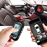 Two Way Car Alarm Security System 1600 feet Range for Car with Remote Start System Mobile Phone or Remote Key Control Not for The Car with One Key Start