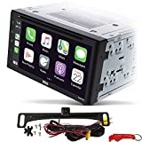BOSS Audio Systems Elite BV900ACP Car Stereo Safe Driver's Bundle with ACAM4 Backup Camera. 2-DIN Apple CarPlay & Android Auto Multimedia Player, 6.75 Touchscreen, Bluetooth, DVD, CD, USB, Aux, AM/FM