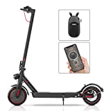 iScooter 1S Electric Scooter for Adults - Up to 17 Miles Long Range & 19 MPH, 350W Motor, 8.5' Solid Tires, Dual Suspensions, Foldable Adults Electric Scooter with Dual Braking System & App (1S-B)