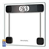 BEAUTURAL Digital Body Weight Bathroom Scale with Step-On Technology, Precision Weighing Scale,Large Backlight Display, Highly Accurate, Glass, 400 lbs, Batteries and Tape Measure Included