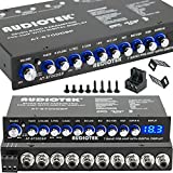 Audiotek 8700DSP 1/2 Din 7 Band Car Audio Equalizer EQ Front, Rear + Sub Output, Up to 7V RMS of Output, Gold-Plated RCA connectors for Best Audio Output for Car, Boat, RV, RTV, Motorcycle