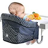 MTWML Hook On Chair,Portable Table High Chair with Tray,Clip On Baby Feeding Seat for Kitchen Desk and Dining Counter,Fold-Flat Storage and Tight Fixing Fast Table Chair for Infant Toddler Kid(Black)