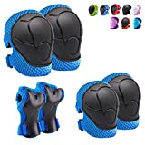 Knee Pads for Kids Kneepads and Elbow Pads Toddler Protective Gear Set Kids Elbow Pads and Knee Pads for Girls Boys with Wrist Guards 3 in 1 for Skating Cycling Bike Rollerblading Scooter [Upgraded]