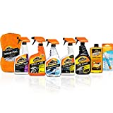 Premium Car Care Kit by Armor All, Includes Car Wax & Wash Kit, Glass Cleaner, Car Air Freshener, Tire & Wheel Cleaner, 8 Pieces