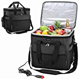 YAPASPT Electric Car Cooler - Collapsible Soft Cooler Warmer Bag 36-Cans for Lunch Picnic Camping Hiking Beach BBQ Party