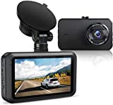 Dash Cam 1080P Full HD, 2 Mounting Options, On-Dashboard Camera Video Recorder Dashcam for Cars with 3' LCD Display, Night Vision, WDR, Motion Detection, Parking Mode, G-Sensor, 170° Wide Angle