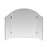 Tri-Fold Tabletop Vanity Mirror, Makeup Mirrors, 41' x 24', Trifold, Portable, Beauty, Cosmetic,3 Way, Folding, Table Top, Three Sided, Triple, for Desk, 360 Hair Cutting, Home, Bedroom