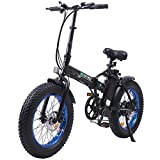 ECOTRIC Electric Bike 500W Foldaway Ebike 20' Fat Tire Folding Electric Bicycle 36V 12.5AH Lithium Battery Beach Snow Mountain E-Bike for Adults Commute Ebike for Female Male UL Certified