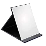EFAILY Folding Travel Mirror, PU Portable Adjustable Rectangular Ultrathin Mirror, for Travel, Camping,Home(6.4W×5.3L)