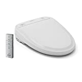 TOTO SW583#01 S350E Electronic Bidet Toilet Seat with Cleansing Warm, Nightlight, Auto Open and Close Lid, Instantaneous Water Heating, and EWATER+, Round, Cotton White