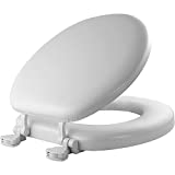 Mayfair 15EC 000 Removable Soft Toilet Seat that will Never Loosen, ROUND - Premium Hinge, White