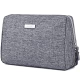 Large Makeup Bag Zipper Pouch Travel Cosmetic Organizer for Women and Girls (Large, Grey)
