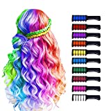 10 Color Hair Chalk for Girls-New Hair Chalk Comb Temporary Washable Hair Color Dye for Kids-Stocking Stuffers for Kids 8-12-Girls Toys Birthday Christmas Easter Gifts for 6 7 8 9 10 Year Old Girl
