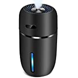 USB Car Humidifier, 200ml Mini Portable Humidifiers with 7 Colors LED Night Light, Quiet Operation, Adjustable Mist Modes for Bedroom Home Baby Office Car